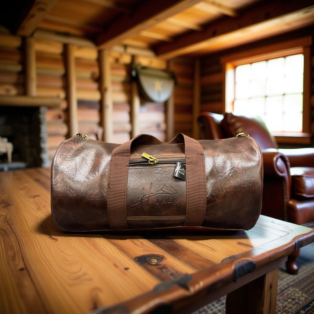 PREMIUM LEATHER FINISH GYM BAG