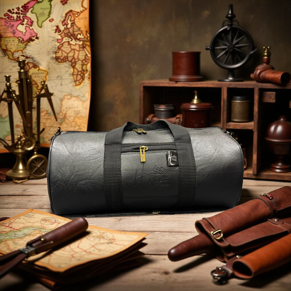 PREMIUM LEATHER FINISH GYM BAG