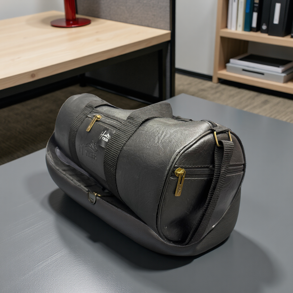 PREMIUM LEATHER FINISH GYM BAG