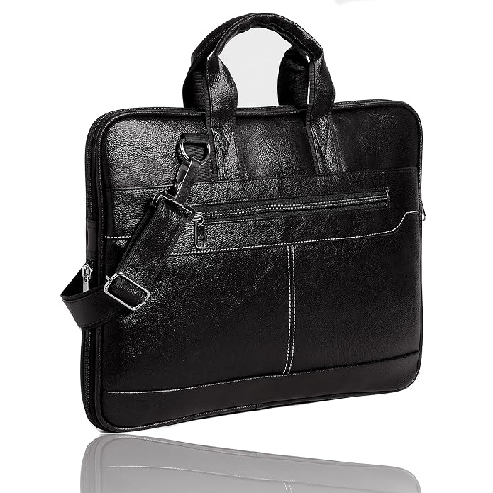 Men's Leather Finish Laptop & Shoulder Bag