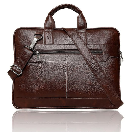 Men's Leather Finish Laptop & Shoulder Bag