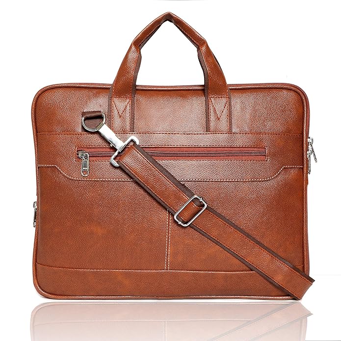 Men's Leather Finish Laptop & Shoulder Bag