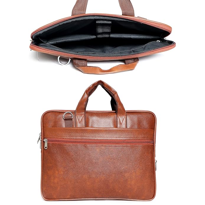 Men's Leather Finish Laptop & Shoulder Bag