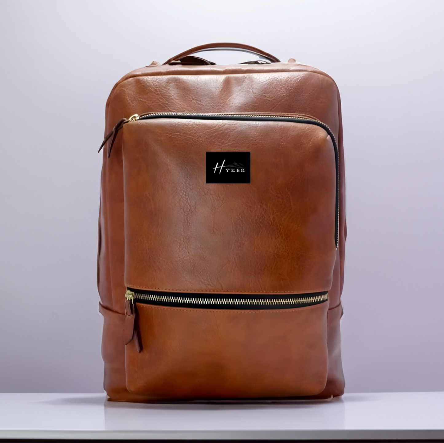 LEATHER LOOK BACKPACK