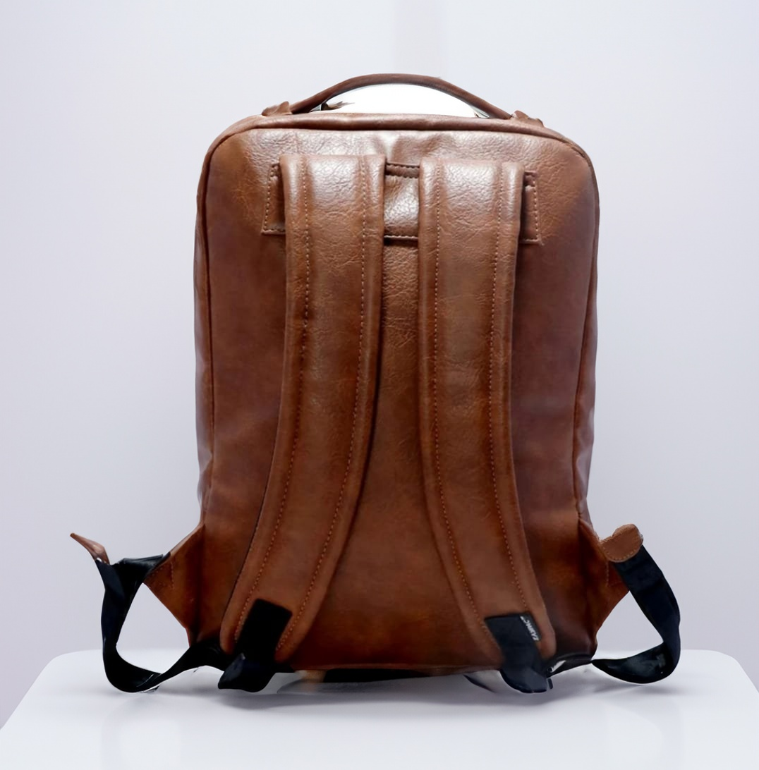 LEATHER LOOK BACKPACK